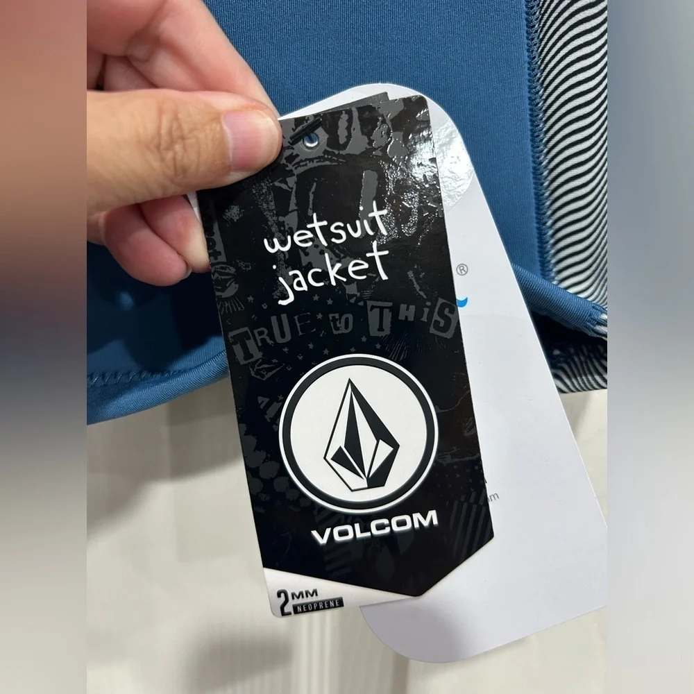 Volcom Boys Size 14 Wetsuit Jacket 2 mm Long Sleeve Blue NWT